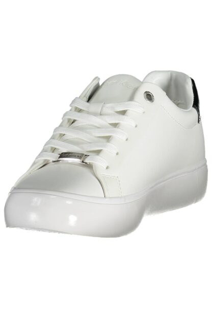 Calvin Klein - White Leather Women Sneaker