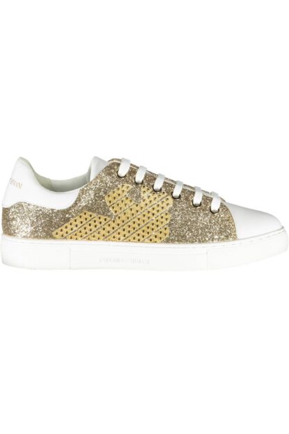 Emporio Armani - Gold Polyester Women Sneaker