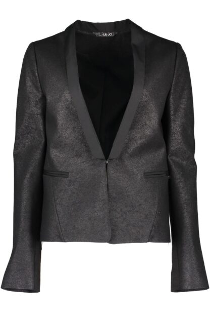 Liu Jo - Black Elastane Women Jacket