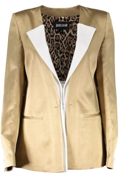 Just Cavalli - Gold Linen Women Jacket