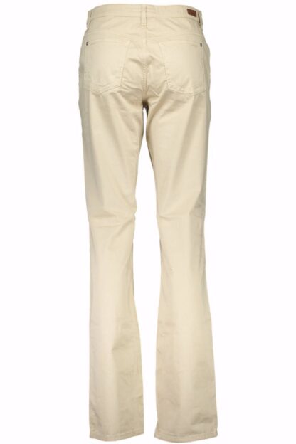 Gant - Chic Beige Cotton Trousers with Logo Detail