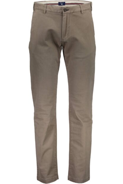 Gant - Beige Cotton Trousers with Classic Gant Logo