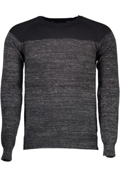 Guess Jeans - Chic Gray Contrasting Details Sweater