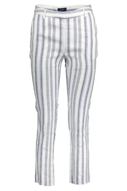 Gant - Chic White Side Zip Trousers with Pockets