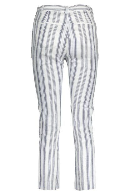 Gant - Chic White Side Zip Trousers with Pockets