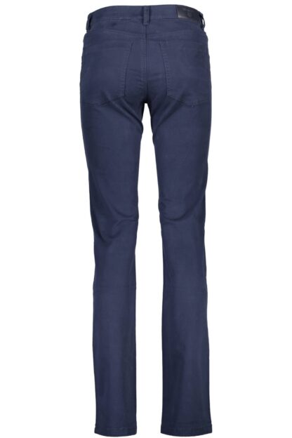 Gant - Elegant Blue Cotton Trousers with Chic Logo Detail