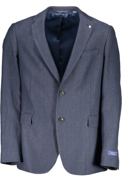 Gant - Elegant Blue Cotton Jacket with Sleek Design