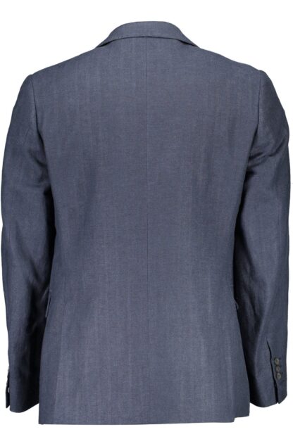 Gant - Elegant Blue Cotton Jacket with Sleek Design