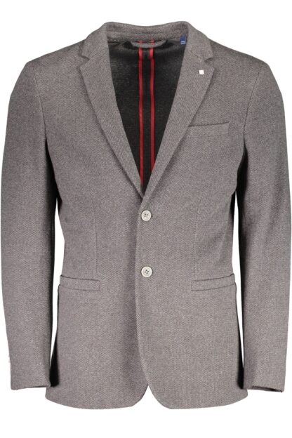 Gant - Elegant Gray Cotton Long-Sleeve Jacket