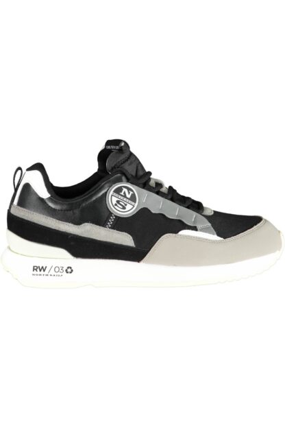 North Sails - Elegant Black Leather Sports Sneakers