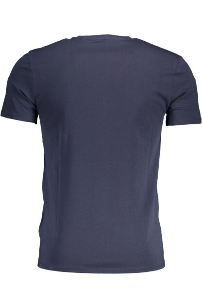 Guess Jeans - V-Neck Logo Tee in Striking Blue