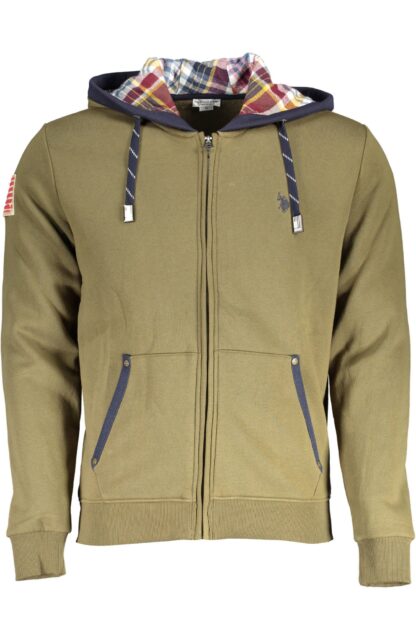 U.S. POLO ASSN. - Chic Green Hooded Sweatshirt with Contrasting Details