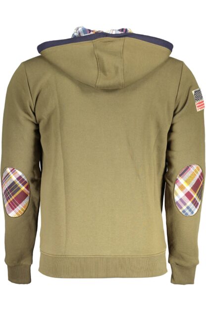 U.S. POLO ASSN. - Chic Green Hooded Sweatshirt with Contrasting Details