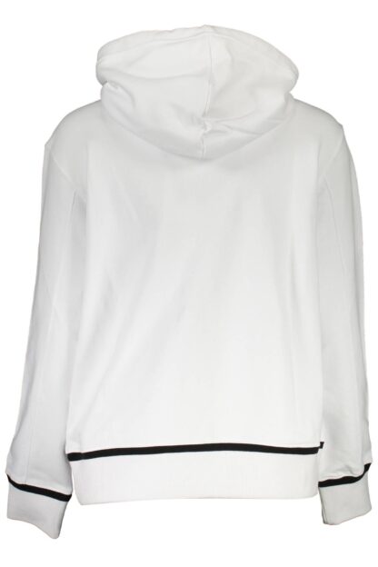 Calvin Klein - Chic White Hooded Sweatshirt with Embroidery