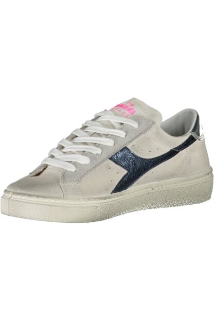 Diadora - Sleek White Lace-Up Sneakers with Contrasting Accents