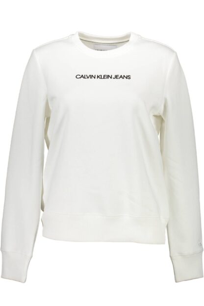 Calvin Klein - Elegant White Organic Cotton Sweatshirt