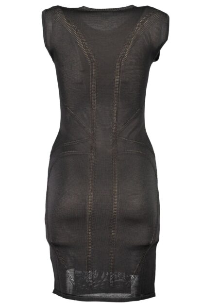 Just Cavalli - Elegant Wide Shoulder Dress with Round Neck