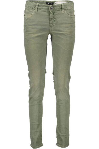 Just Cavalli - Chic Green Cotton Trousers with Logo Detail