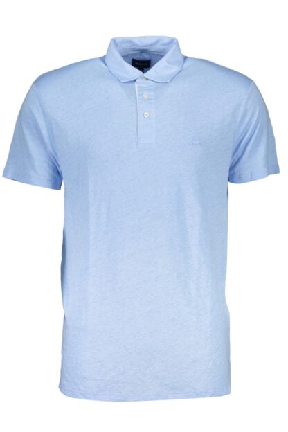 Gant - Elegant Light Blue Linen Polo Shirt