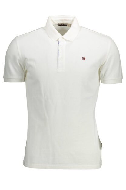 Napapijri - Elegant White Cotton Polo Shirt