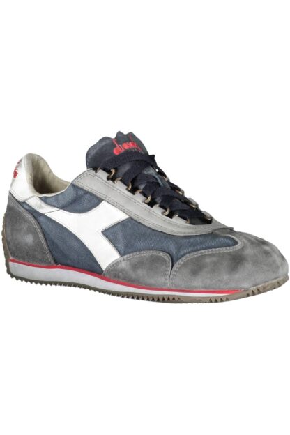 Diadora - Chic Blue Lace-Up Sneakers With Contrast Detail