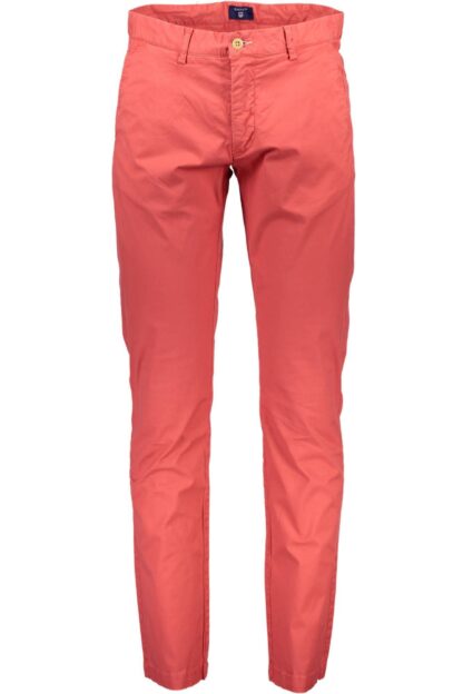 Gant - Chic Red Cotton Trousers with Classic Logo Detail