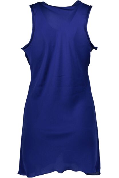 Silvian Heach - Elegant Wide Shoulder Blue Tank