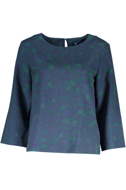 Gant - Elegant Green Leaf Fantasy Sweater with 3/4 Sleeves