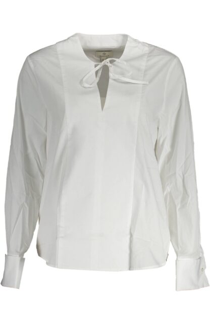 Gant - Elegant White V-Neck Shirt with Lace Detailing