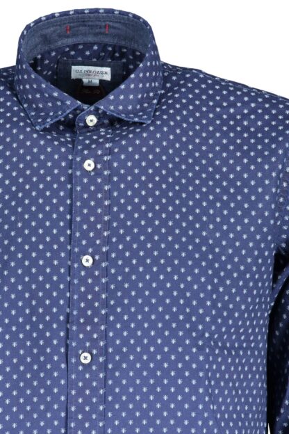 U.S. POLO ASSN. - Elegant Blue Long-Sleeve Slim Shirt