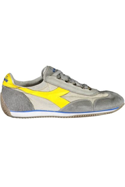 Diadora - Chic Gray Fabric Lace-Up Sneakers