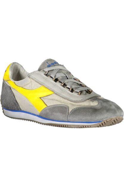 Diadora - Chic Gray Fabric Lace-Up Sneakers