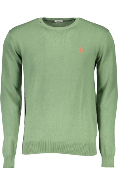 U.S. POLO ASSN. - Elegant Green Cotton Round Neck Sweater