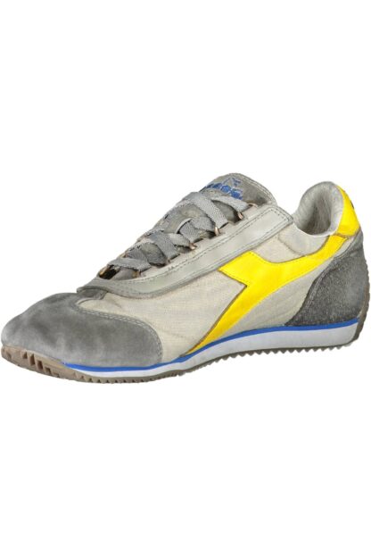 Diadora - Chic Gray Fabric Lace-Up Sneakers