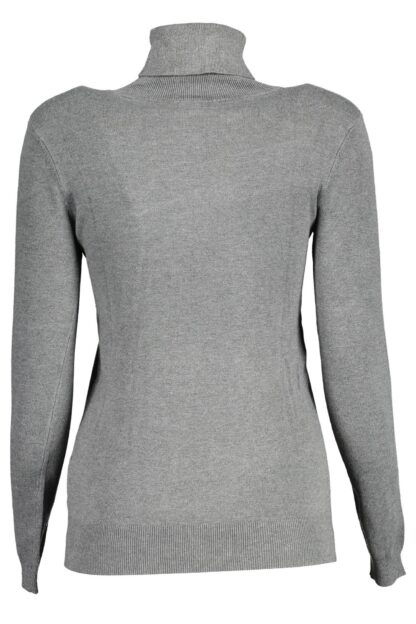 Guess Jeans - Chic Gray High Collar Printed Sweater