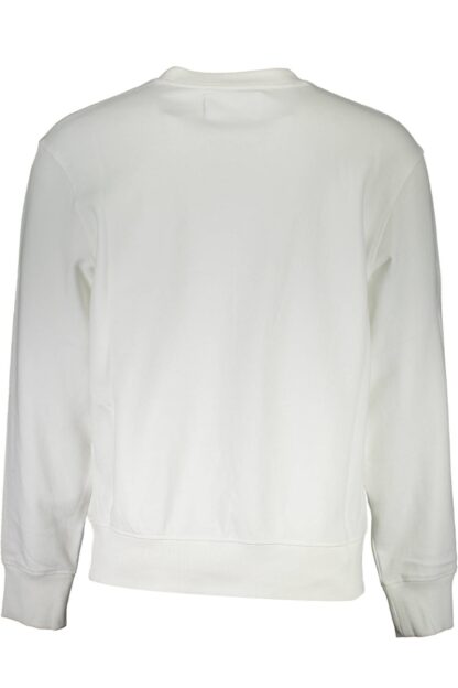 Calvin Klein - Sleek White Cotton Logo Sweatshirt