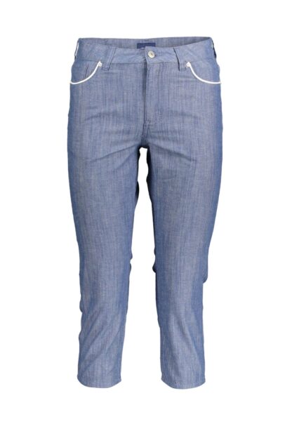 Gant - Sophisticated Blue Cotton Capris with Contrast Details