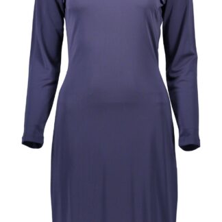 Gant - Elegant Wide Shoulder V-Neck Blue Gown