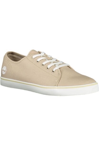 Timberland - Chic Beige Cotton Sneakers with Contrast Sole