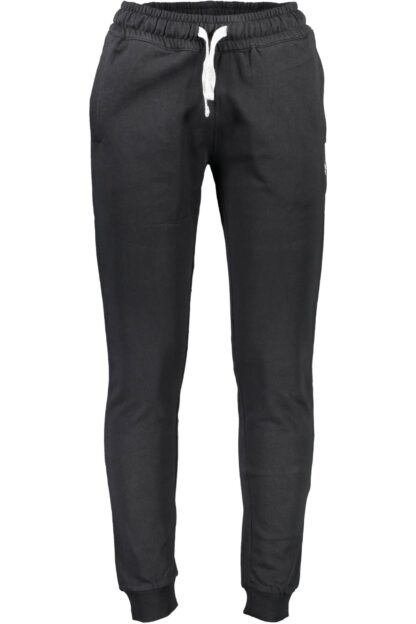 U.S. POLO ASSN. - Elegant Black Cotton Trousers with Embroidered Logo