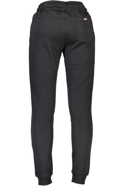 U.S. POLO ASSN. - Elegant Black Cotton Trousers with Embroidered Logo