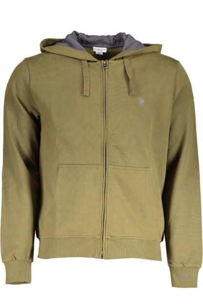 U.S. POLO ASSN. - Green Contrasting Hooded Sweatshirt