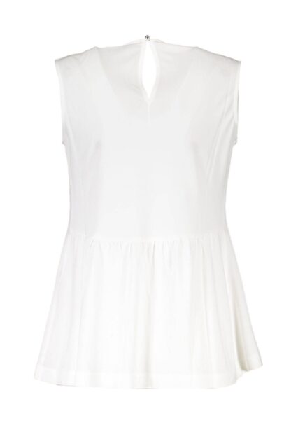 Just Cavalli - Elegant White Tank with Back Button Detail