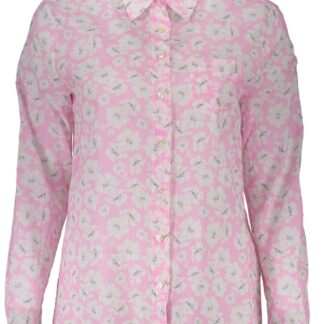 Patrizia Pepe - Chic Pink Italian Collar Long Sleeve Shirt