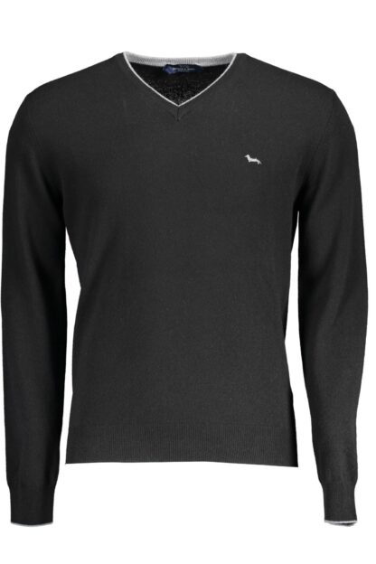 Harmont & Blaine - Essential V-Neck Wool Sweater with Logo Detail