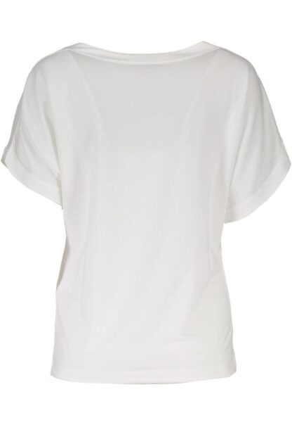 Just Cavalli - Chic White Print Tee with Logo Accent