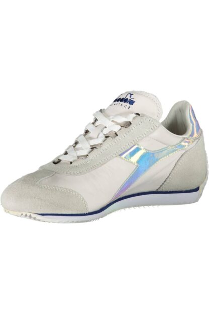 Diadora - Elegant White Lace-Up Sneakers with Contrasting Details