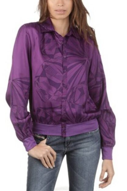 Diesel - Elegant Purple Viscose Shirt with Italian Collar