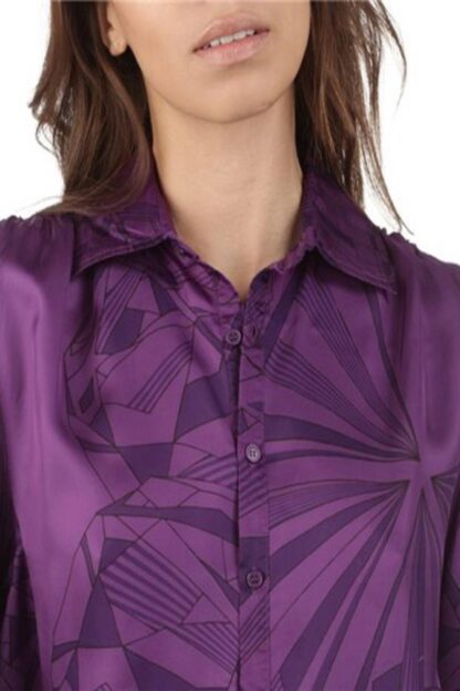 Diesel - Elegant Purple Viscose Shirt with Italian Collar