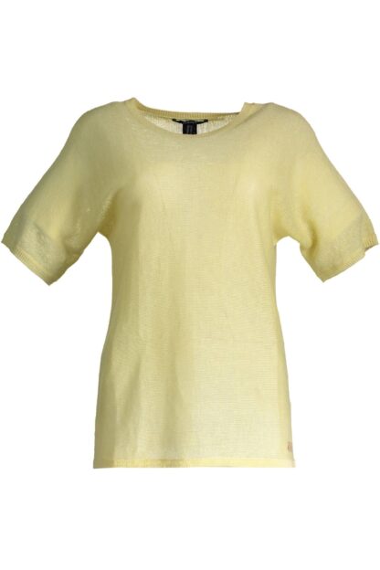 Gant - Chic Yellow Linen Short Sleeve Sweater